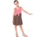 Ice Cream Pink Choholate Plaid Chevron Kids  Sleeveless Dress View1