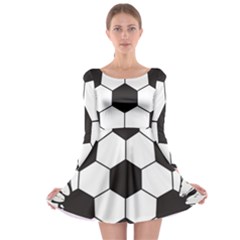 Soccer Camp Splat Ball Sport Long Sleeve Skater Dress by Mariart