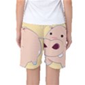 Happy Cartoon Baby Hippo Women s Basketball Shorts View2