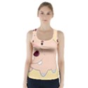 Happy Cartoon Baby Hippo Racer Back Sports Top View1