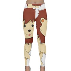 Happy Cartoon Baby Lion Classic Yoga Leggings by Catifornia