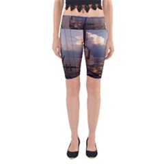 Sailing Into The Storm Yoga Cropped Leggings by oddzodd
