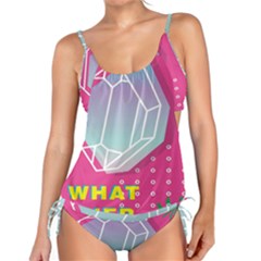 Behance Feelings Beauty Polka Dots What Ever Leaf Diamon Pink Tankini by Mariart