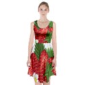 Strawberry Red Seed Leaf Green Racerback Midi Dress View1