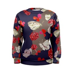 Original Butterfly Carnation Women s Sweatshirt by Mariart