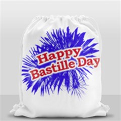 Happy Bastille Day Graphic Logo Drawstring Bag (small) by dflcprints