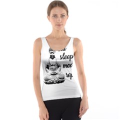 Eat, Sleep, Meditate, Repeat  Tank Top by Valentinaart