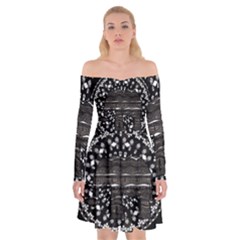 Ornate Mandala Elephant  Off Shoulder Skater Dress by Valentinaart