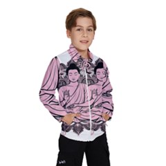 Ornate Buddha Wind Breaker (kids) by Valentinaart