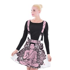 Ornate Buddha Suspender Skater Skirt by Valentinaart