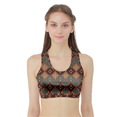 Knitted Pattern Sports Bra With Border by BangZart