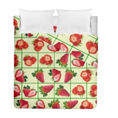 Strawberries Pattern Duvet Cover Double Side (full/ Double Size) by SuperPatterns