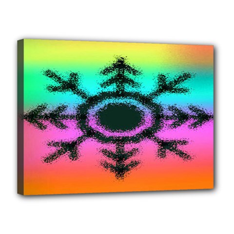 Vector Snowflake Canvas 16  X 12  by BangZart
