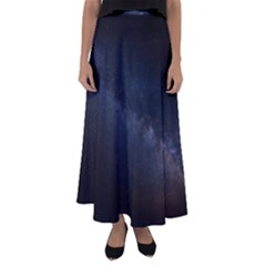 Cosmos Dark Hd Wallpaper Milky Way Flared Maxi Skirt by BangZart