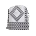 Pattern Background Texture Black Drawstring Pouches (Extra Large) View1