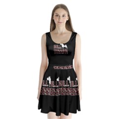 Bull Terrier  Split Back Mini Dress  by Valentinaart