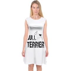 Bull Terrier  Capsleeve Midi Dress by Valentinaart