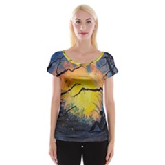 Soul Offering Cap Sleeve Tops by Dimkad