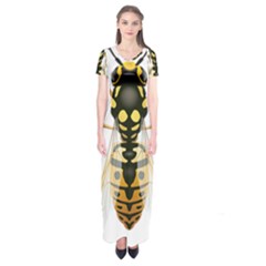 Wasp Short Sleeve Maxi Dress by BangZart