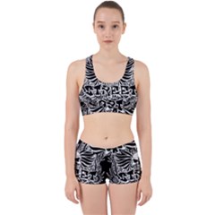 Tattoo Tribal Street Art Work It Out Sports Bra Set by Valentinaart