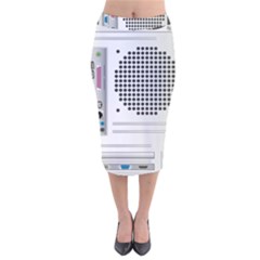 Standard Computer Case Back Velvet Midi Pencil Skirt by BangZart
