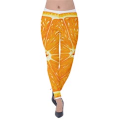 Orange Slice Velvet Leggings by BangZart