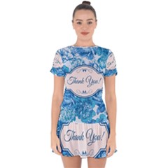 Thank You Drop Hem Mini Chiffon Dress by BangZart