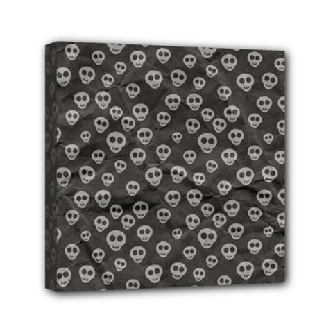 Skull Halloween Background Texture Mini Canvas 6  X 6  by BangZart