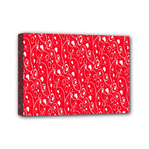 Heart Pattern Mini Canvas 7  X 5  by BangZart
