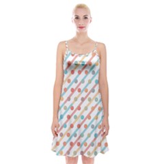 Simple Saturated Pattern Spaghetti Strap Velvet Dress by linceazul