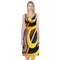 Art Oil Picture Music Nota Midi Sleeveless Dress by BangZart