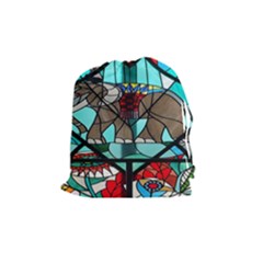Elephant Stained Glass Drawstring Pouches (medium)  by BangZart
