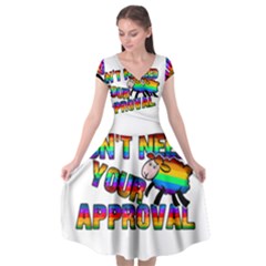 Dont Need Your Approval Cap Sleeve Wrap Front Dress by Valentinaart