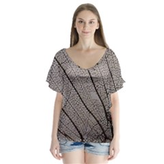 Sea Fan Coral Intricate Patterns Flutter Sleeve Top by BangZart