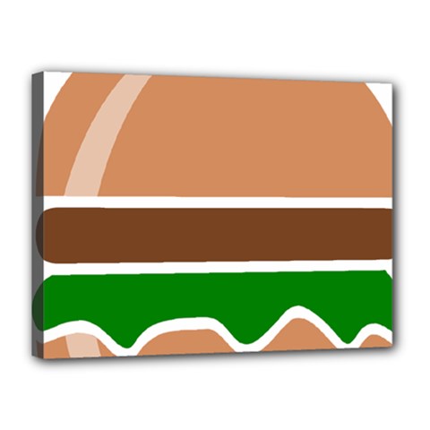 Hamburger Fast Food A Sandwich Canvas 16  X 12  by Nexatart
