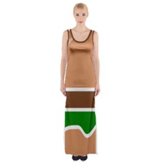 Hamburger Fast Food A Sandwich Maxi Thigh Split Dress by Nexatart