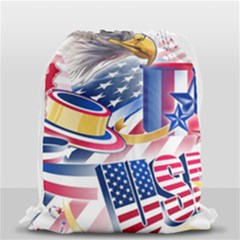 United States Of America Usa  Images Independence Day Drawstring Bag (small) by BangZart