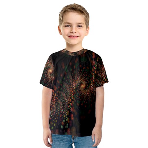Multicolor Fractals Digital Art Design Kids  Sport Mesh Tee by BangZart