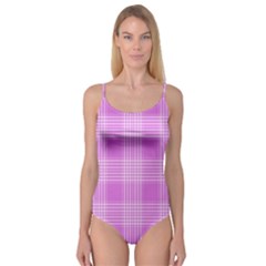 Seamless Tartan Pattern Camisole Leotard  by BangZart
