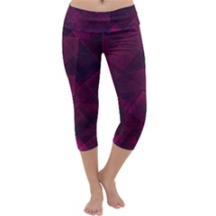 Pinkpunkplaid Capri Yoga Leggings by designsbyamerianna