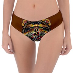 Tattoo Art Print Traditional Artwork Lighthouse Wave Reversible Classic Bikini Bottoms by BangZart