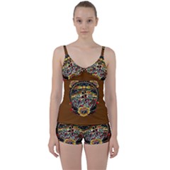 Tattoo Art Print Traditional Artwork Lighthouse Wave Tie Front Two Piece Tankini by BangZart