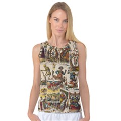 Tarot Cards Pattern Women s Basketball Tank Top by Valentinaart