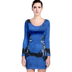 Motorsport  Long Sleeve Velvet Bodycon Dress by Valentinaart