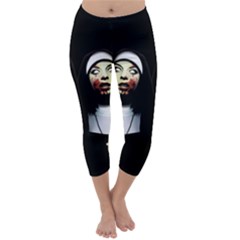 Horror Nuns Capri Winter Leggings  by Valentinaart