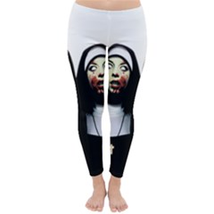 Horror Nuns Classic Winter Leggings by Valentinaart