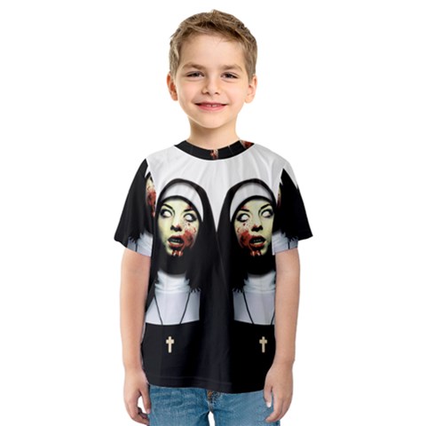 Horror Nuns Kids  Sport Mesh Tee by Valentinaart