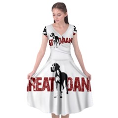 Great Dane Cap Sleeve Wrap Front Dress by Valentinaart