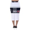 Video Game Controller 80s Velvet Midi Pencil Skirt View2