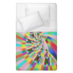 Irritation Funny Crazy Stripes Spiral Duvet Cover (single Size) by designworld65